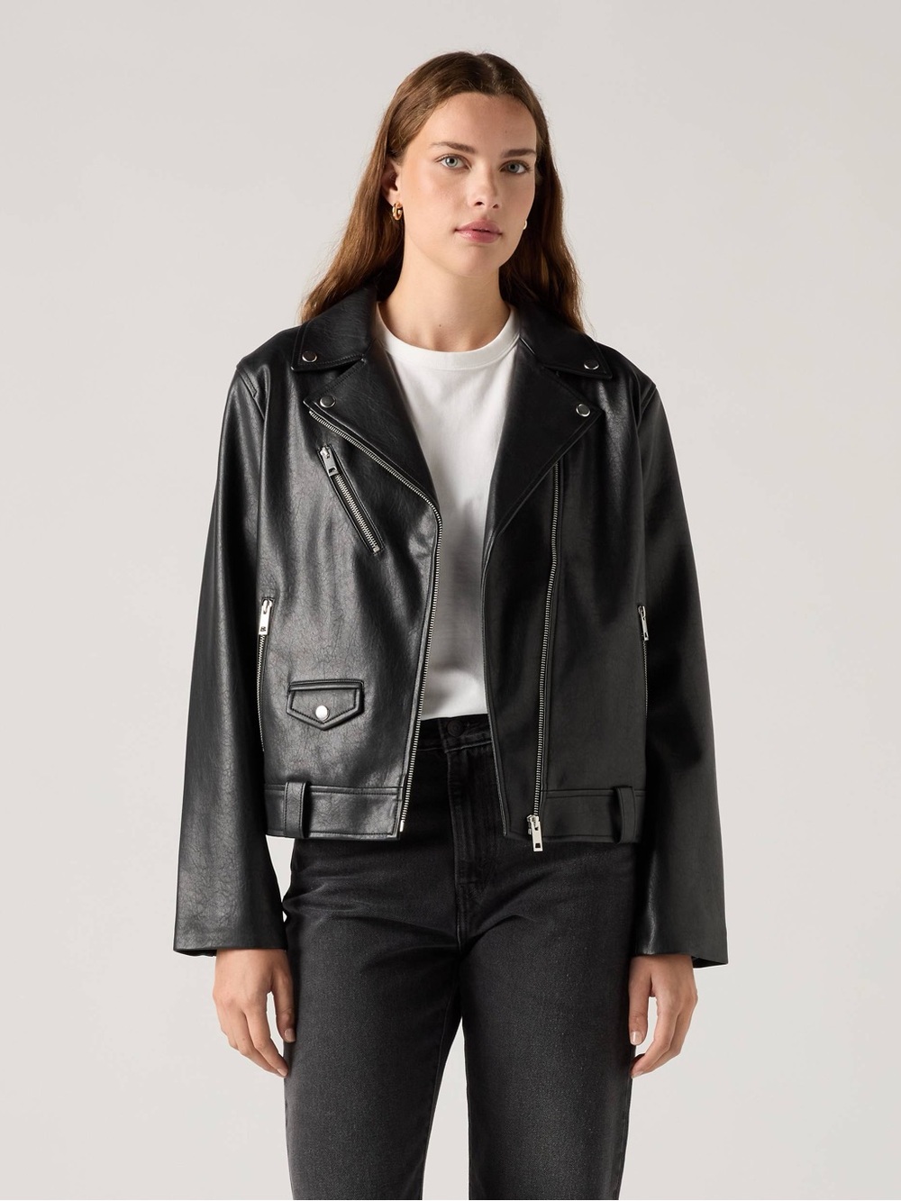Levi's Black Faux Leather Biker Jacket
